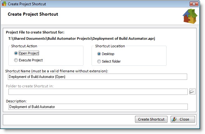 Create_Project_Shortcut